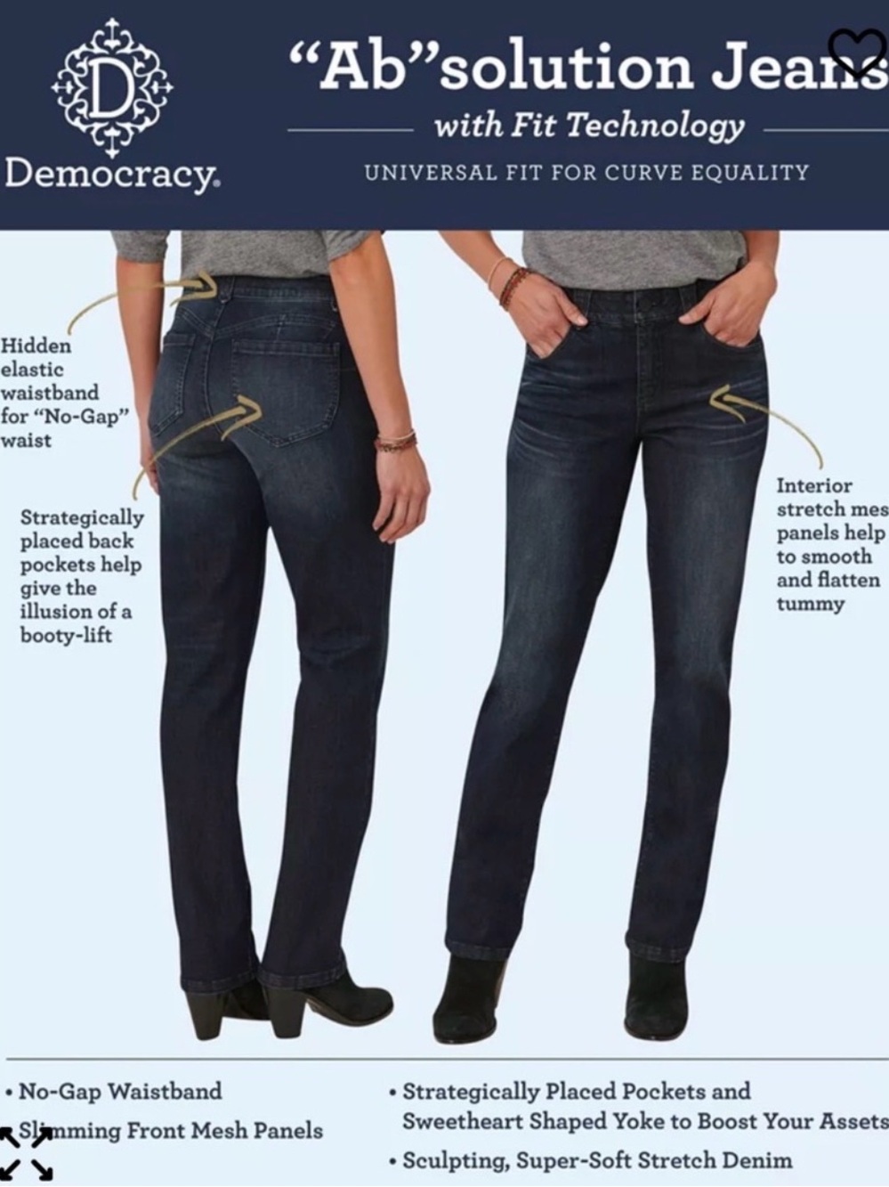 Democracy Women's Jeans Ab Technology Size 10